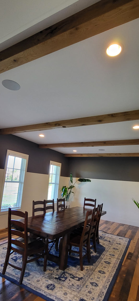 5.5" x 5.5" White Oak Ceiling Beams