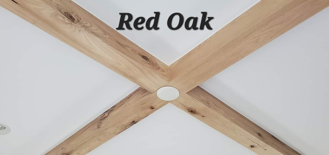 5.5" x 5.5" Red Oak Ceiling Beams