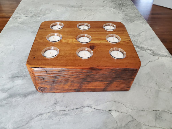 Reclaimed HeartPine  Candle Holder