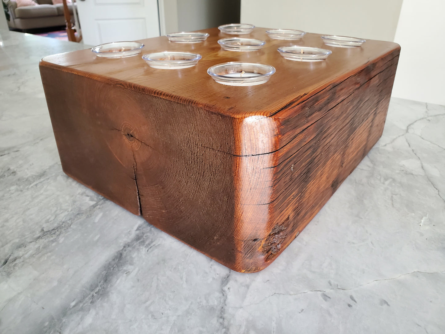 Reclaimed HeartPine  Candle Holder