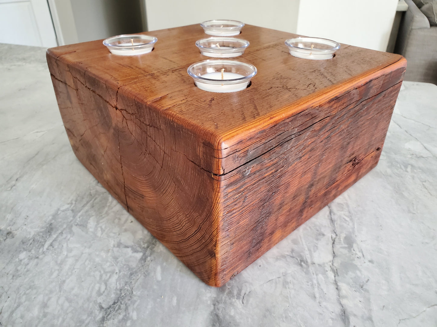 Reclaimed Heartpine Centerpiece Candle Holder