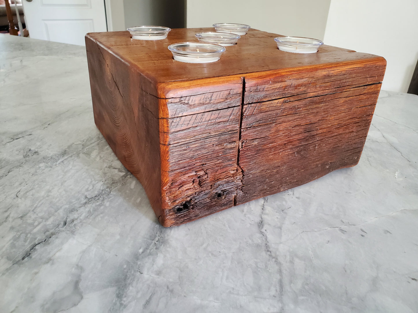 Reclaimed Heartpine Centerpiece Candle Holder