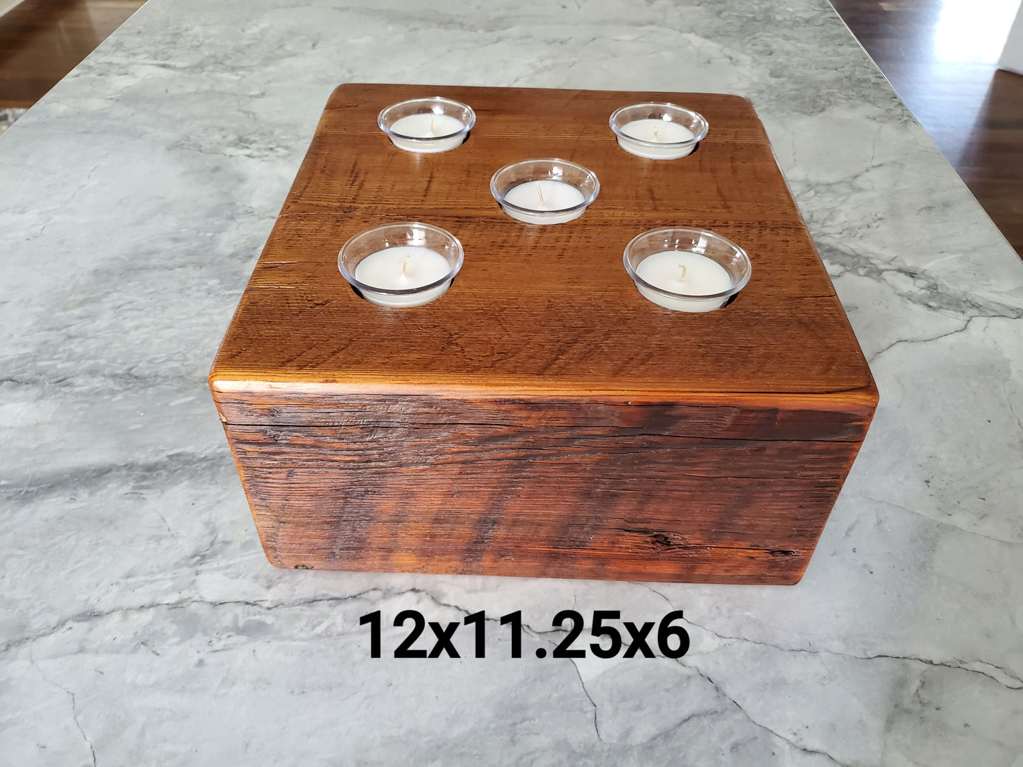 Reclaimed Heartpine Centerpiece Candle Holder