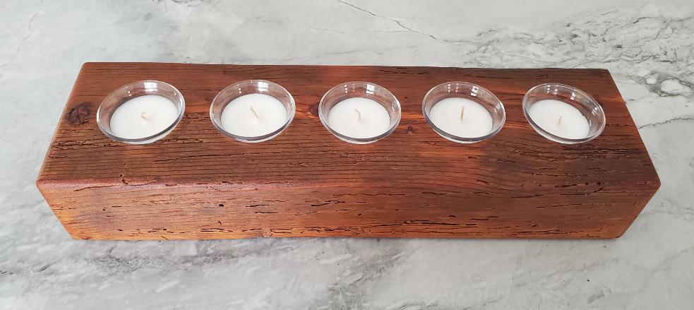 Reclaimed Heartpine Candle Holder