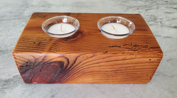 Reclaimed Heartpine Candle Holder