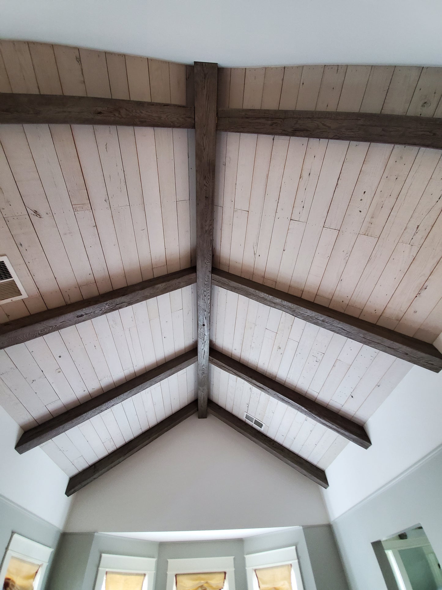 5.5" x 5.5" Red Oak Ceiling Beams