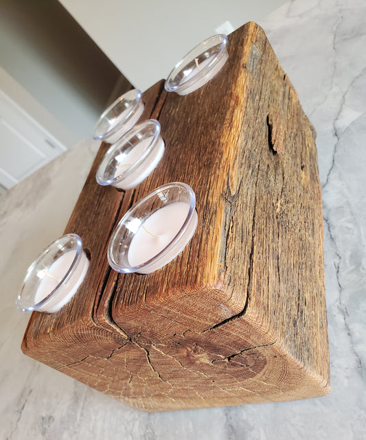 Reclaimed Oak Candle Holder