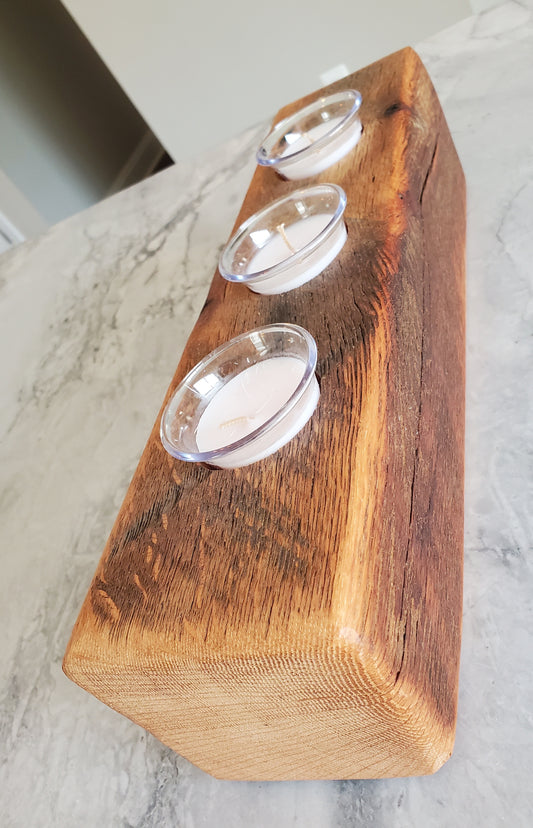 Reclaimed Oak Candle Holder