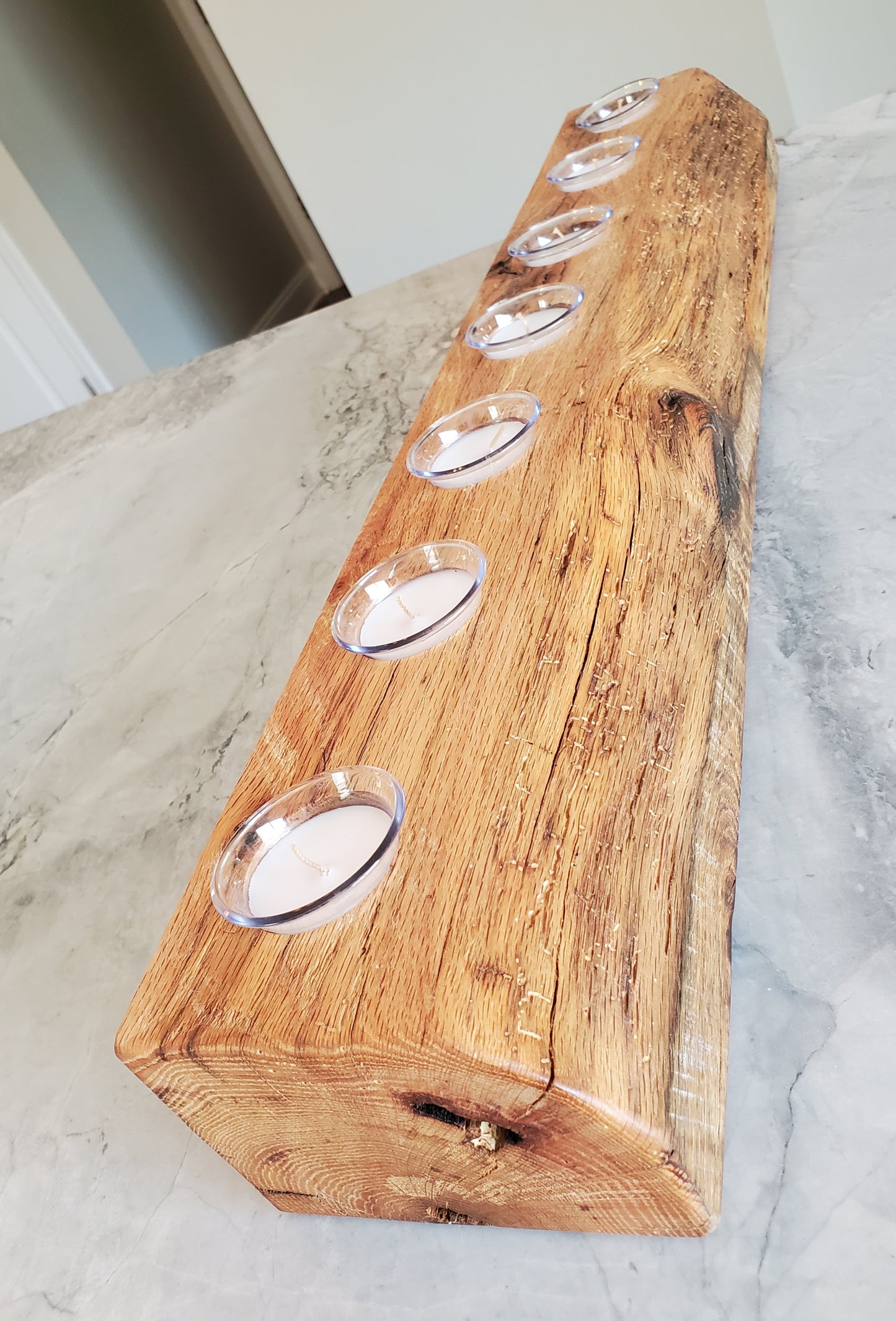 Reclaimed Oak Centerpiece Candle Holder