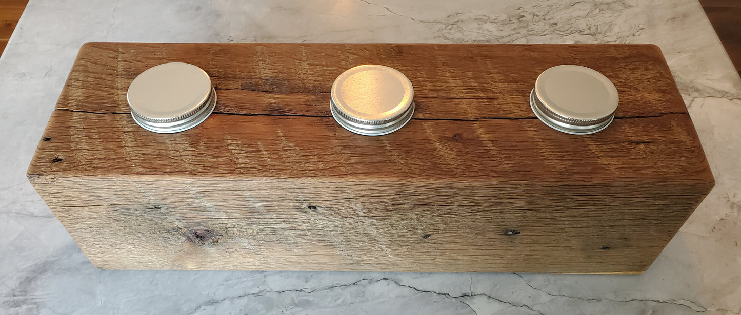 Reclaimed Oak Centerpiece Candle Holder