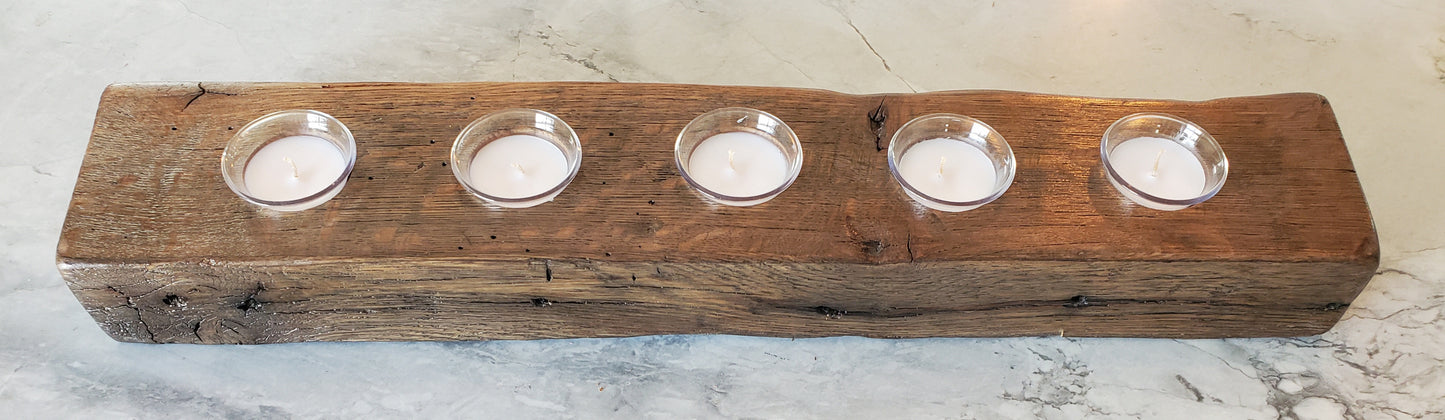 Reclaimed Oak Centerpiece Candle Holder