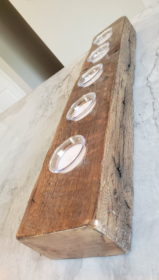 Reclaimed Oak Centerpiece Candle Holder