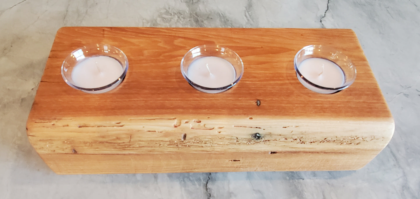 Reclaimed Barnwood Candle Holder