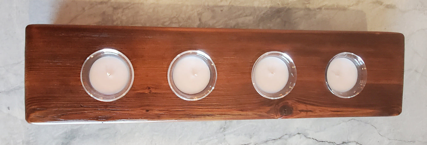 Reclaimed Heartpine Candle Holder