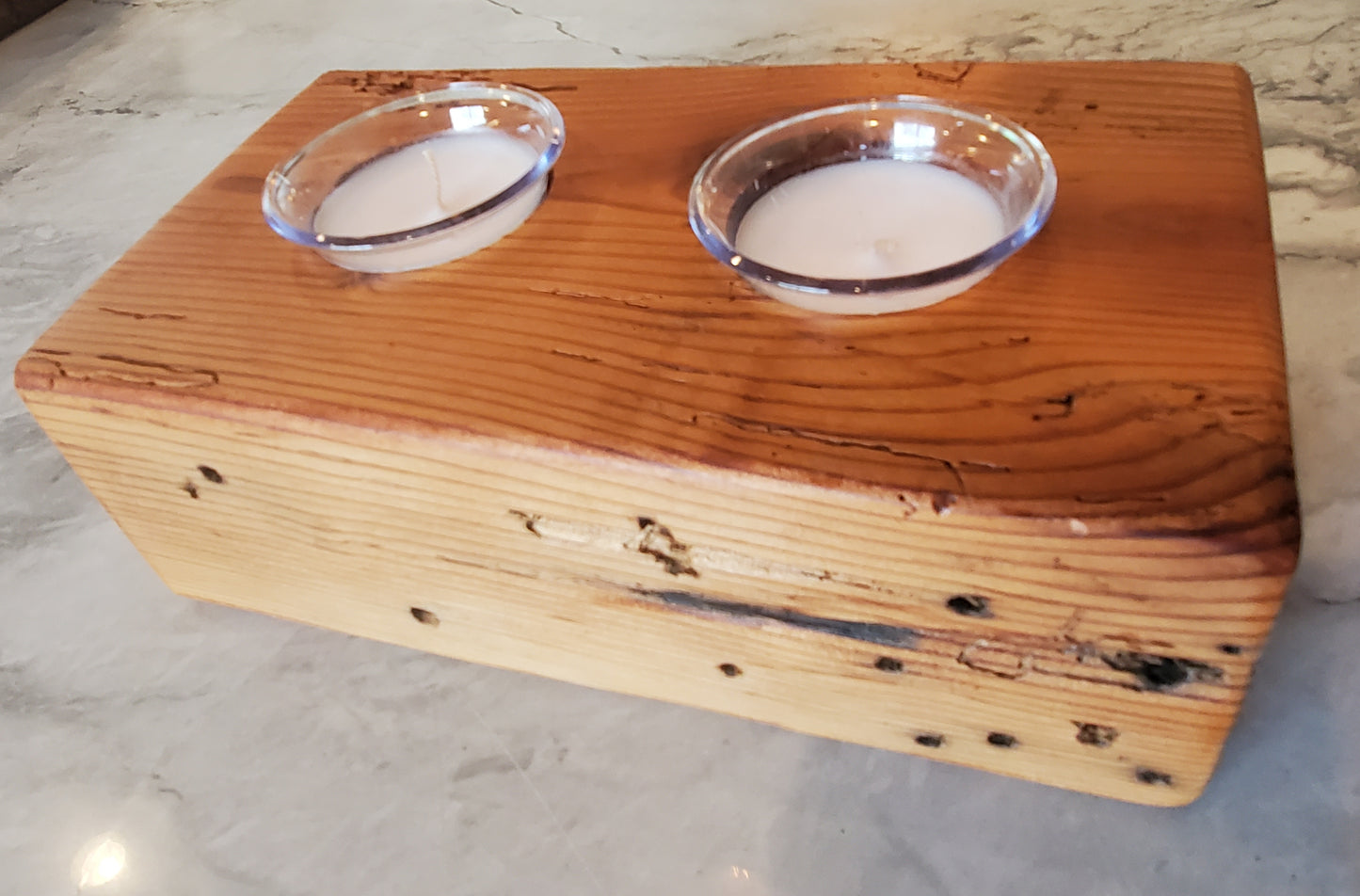 Reclaimed Heartpine Candle Holder