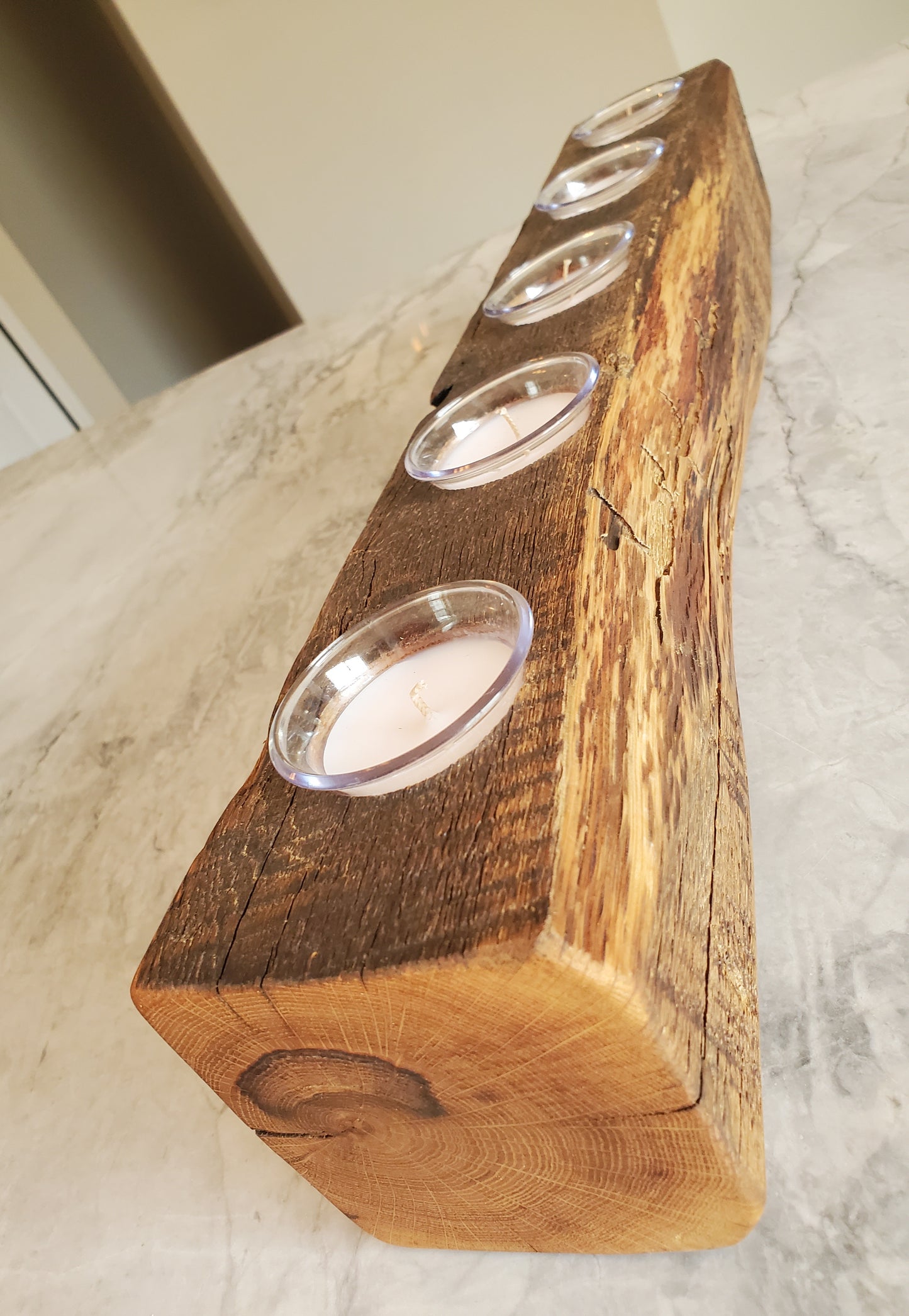 Reclaimed Oak Centerpiece Candle Holder