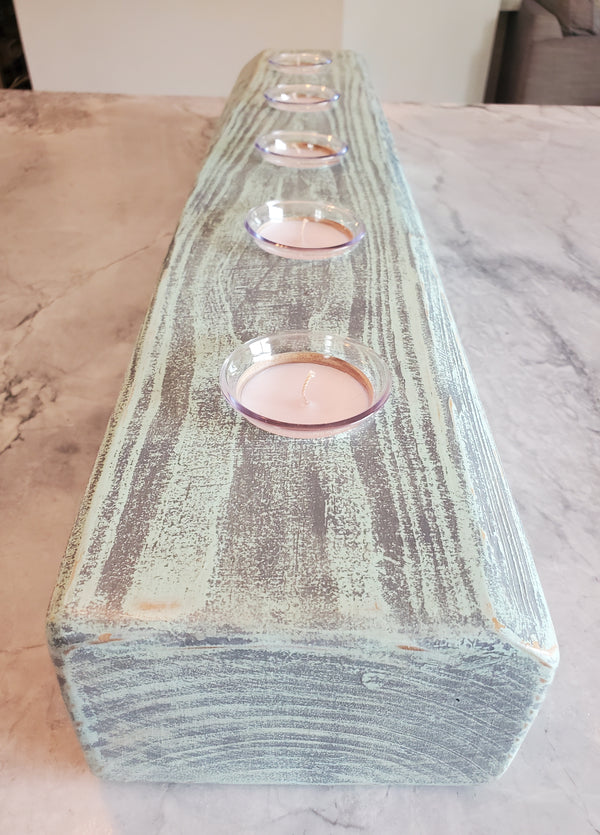 Reclaimed Chalk Paint Centerpiece Candle Holder