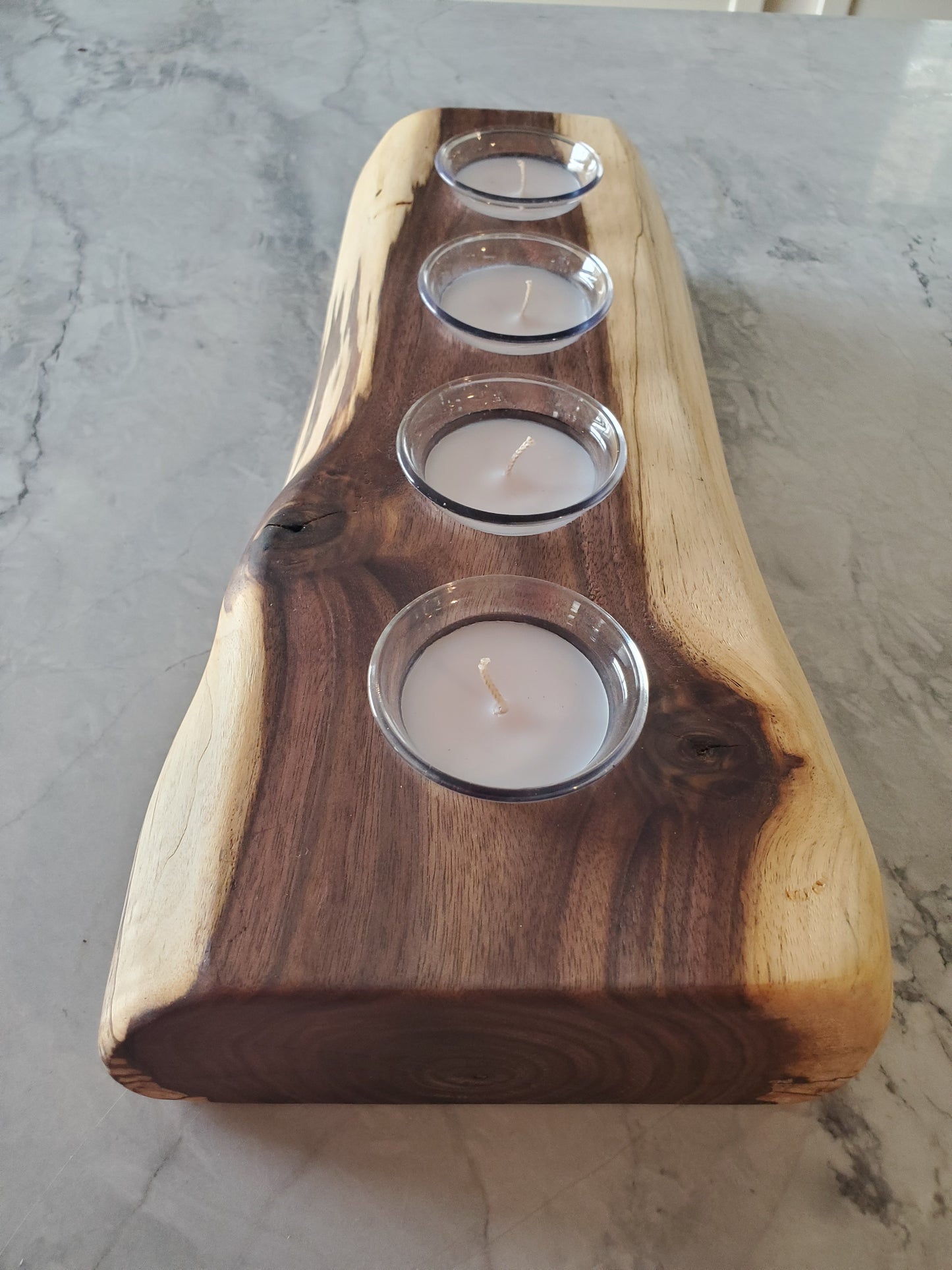 River Salvaged Black Walnut Candle Holder