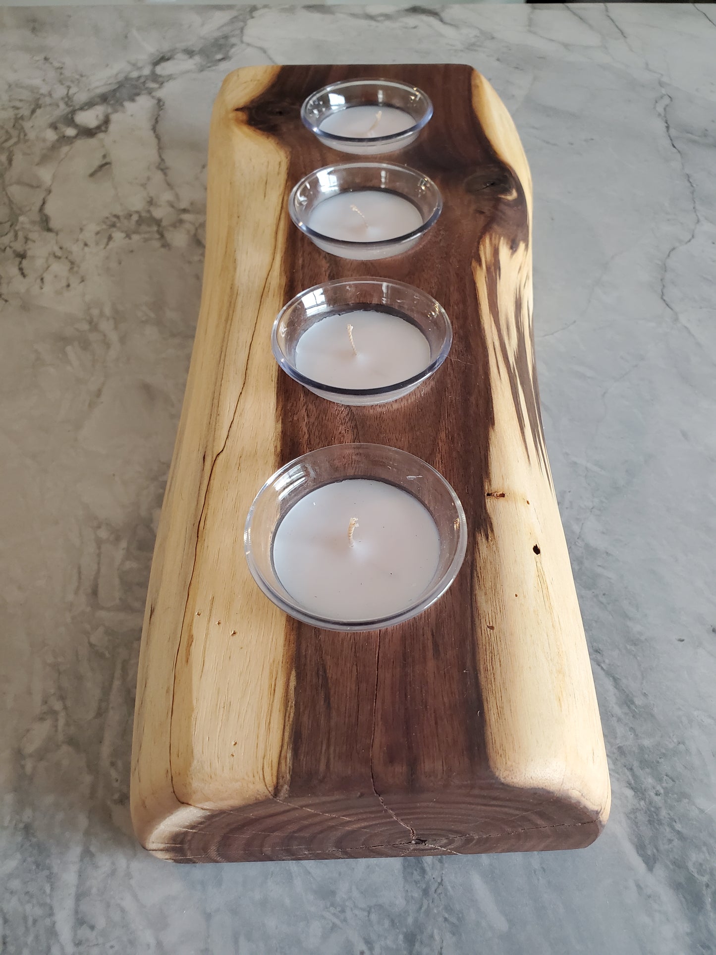 River Salvaged Black Walnut Candle Holder