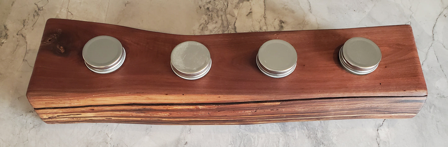 River Salvaged Black Walnut Centerpiece Candle Holder