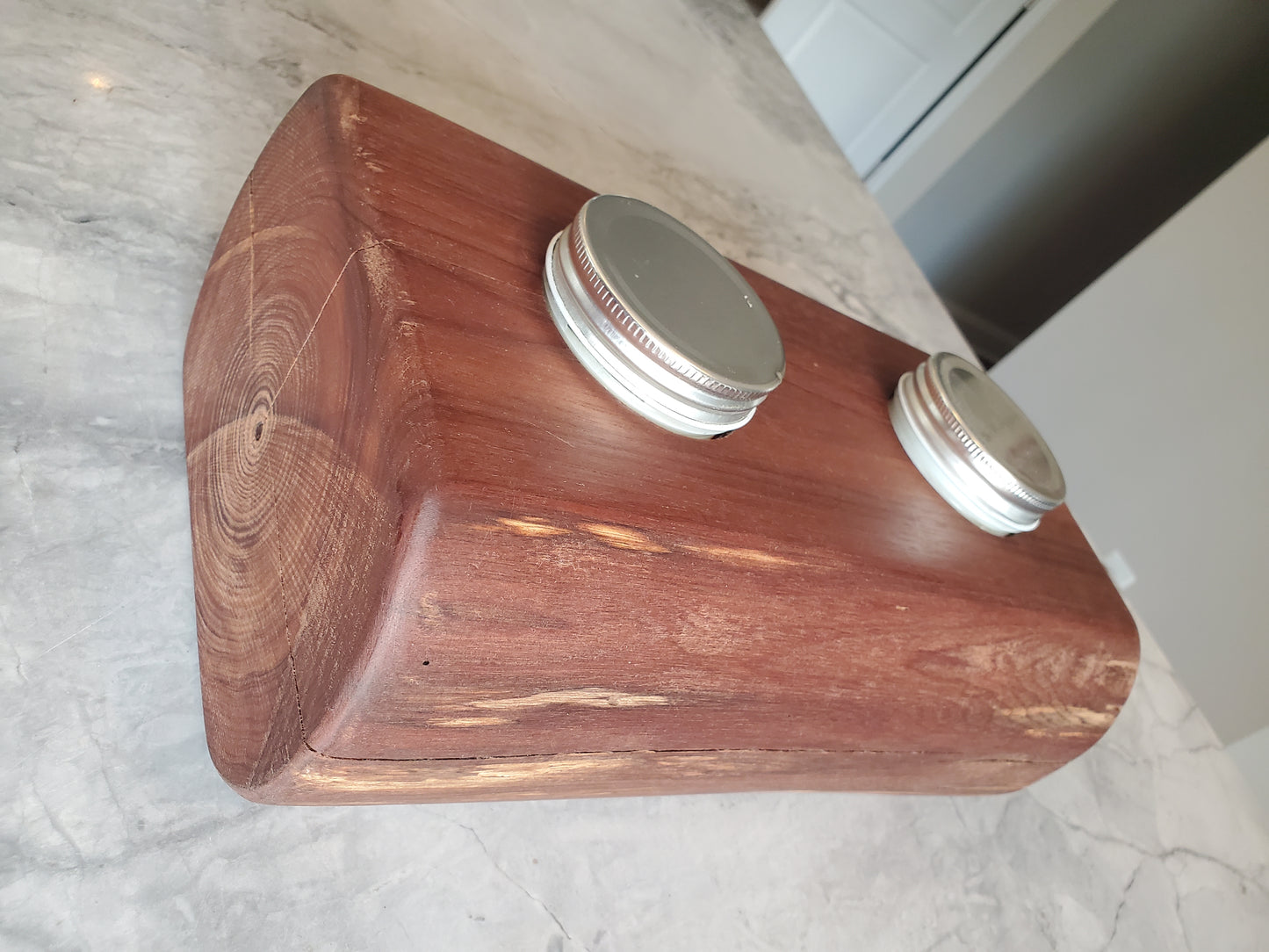 River Salvaged Black Walnut Candle Holder