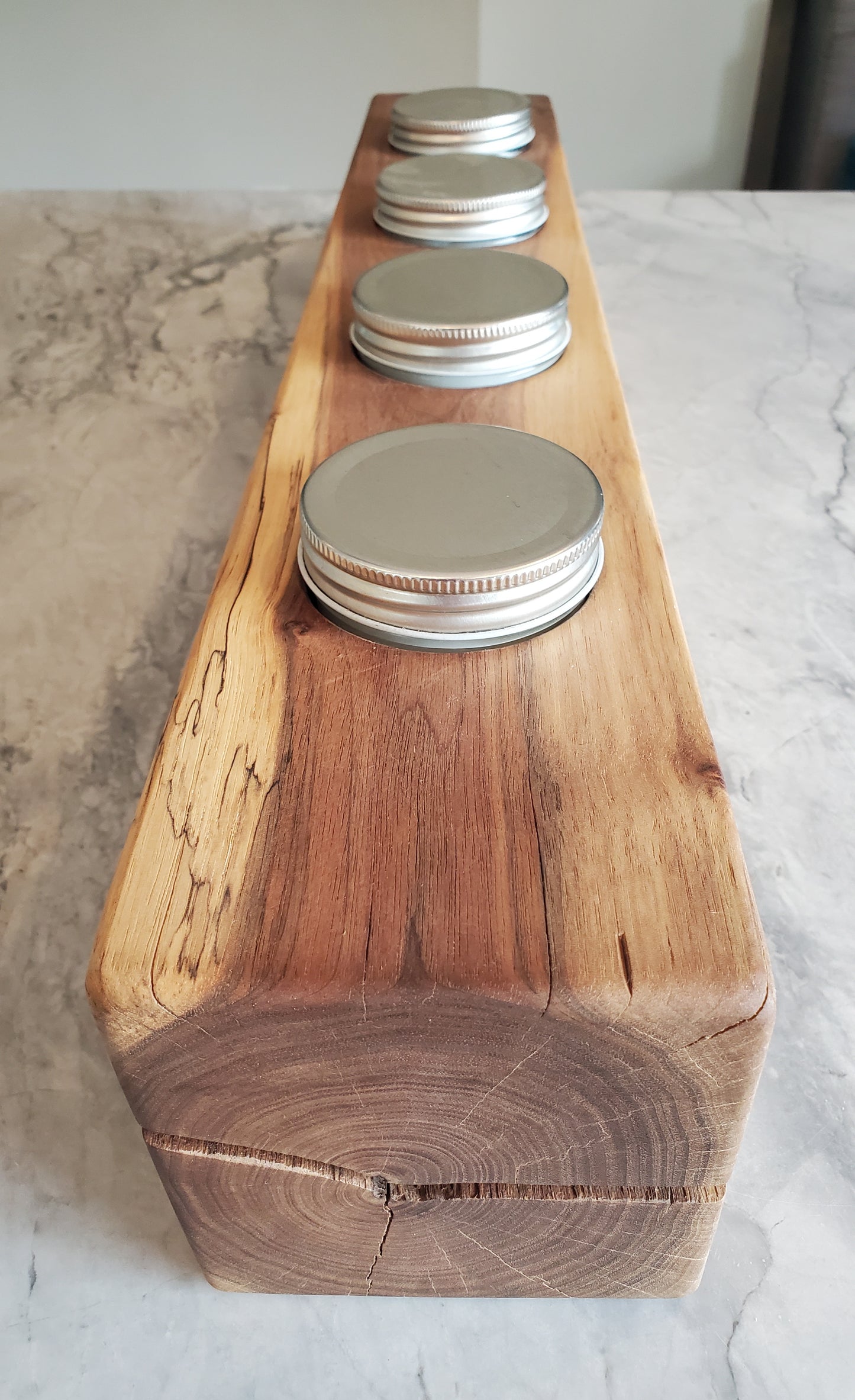 Reclaimed Black Walnut Centerpiece Candle Holder