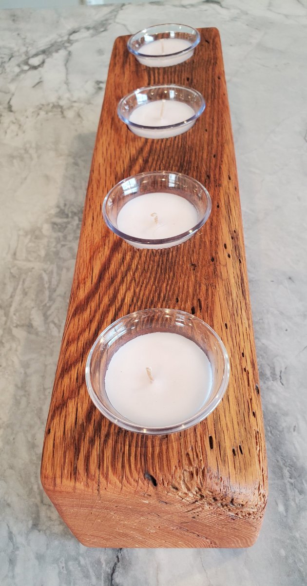 Reclaimed Oak Candle Holder