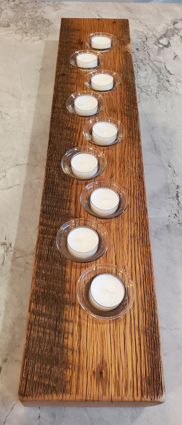 Reclaimed Oak Centerpiece Candle Holder