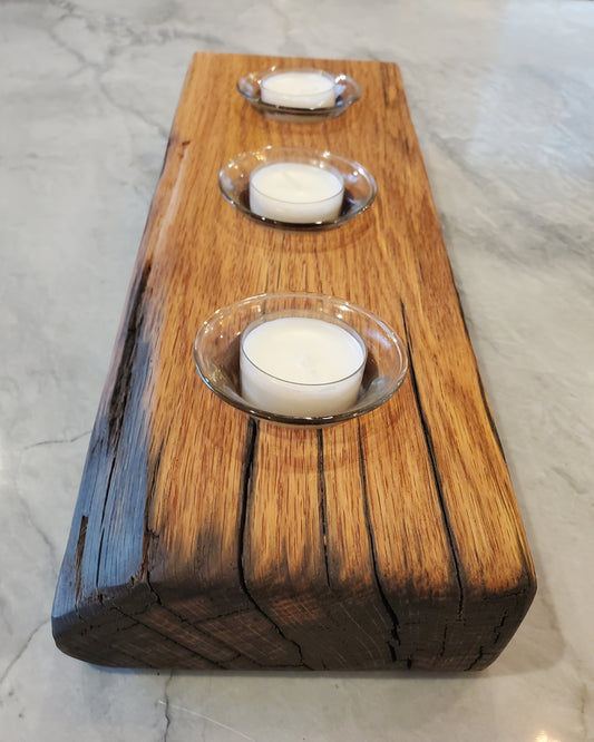 Reclaimed Oak Candle Holder