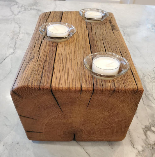 Reclaimed Oak Candle Holder