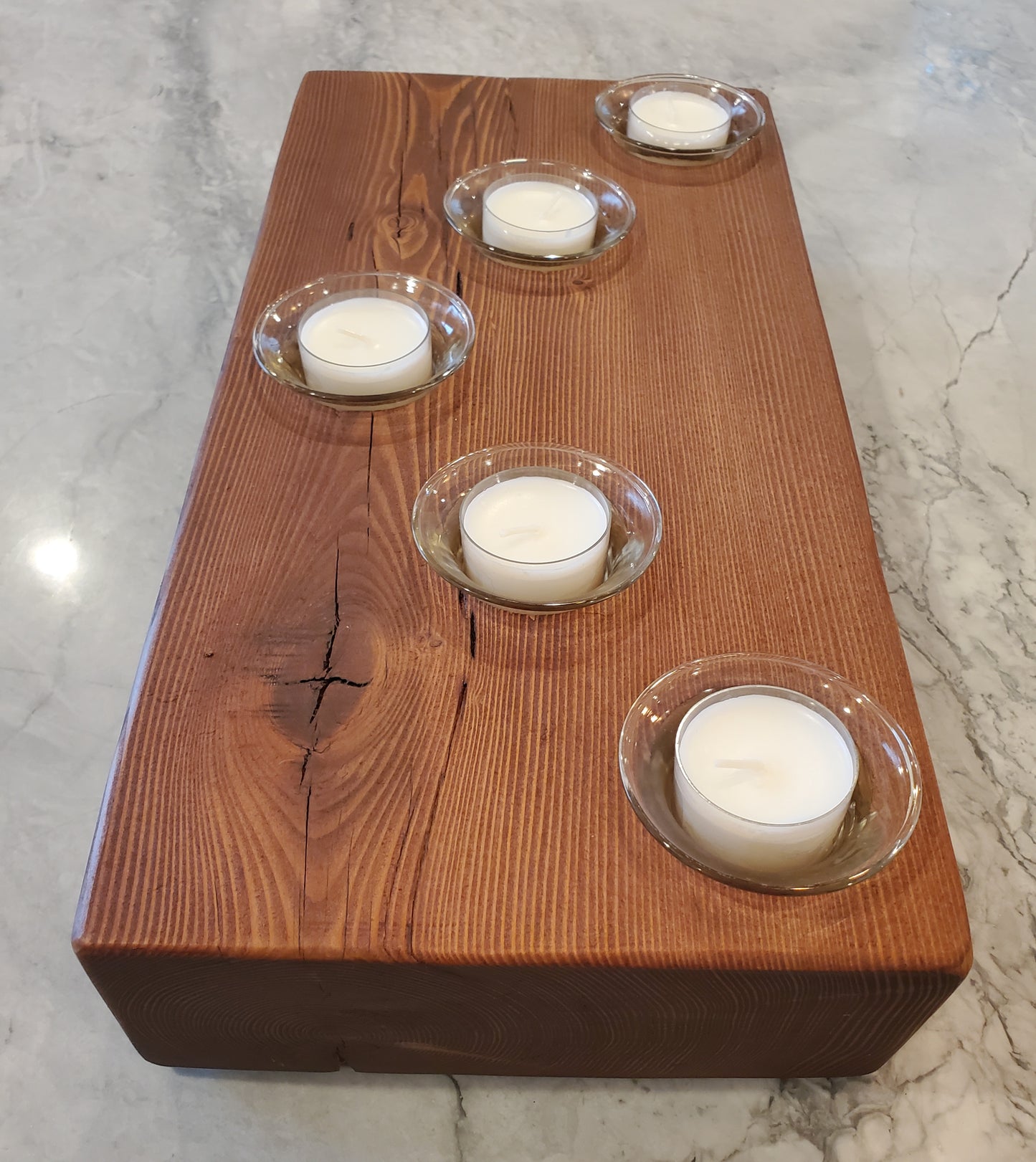 Reclaimed Heartpine Centerpiece Candle Holder