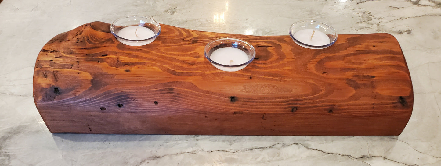 Reclaimed Heartpine Candle Holder