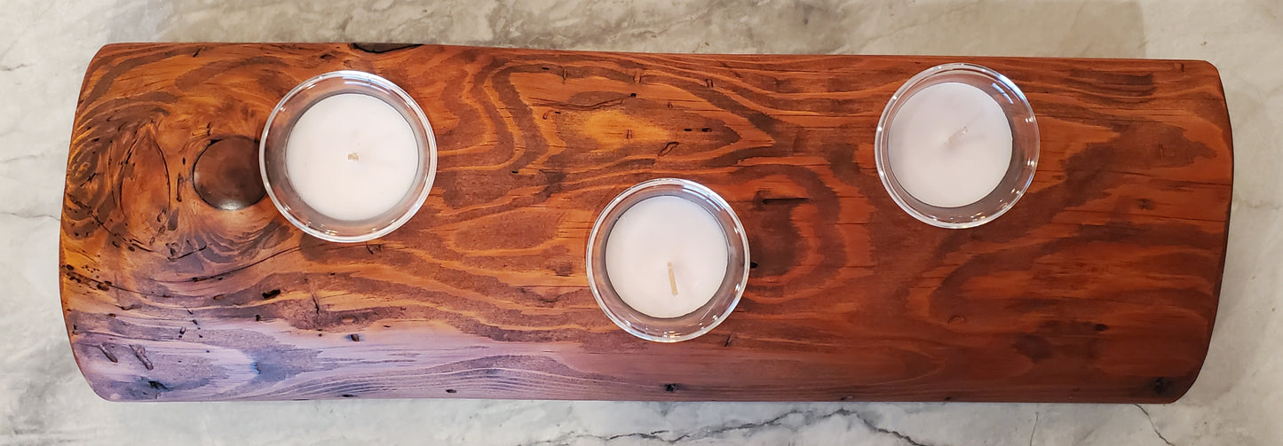 Reclaimed Heartpine Candle Holder