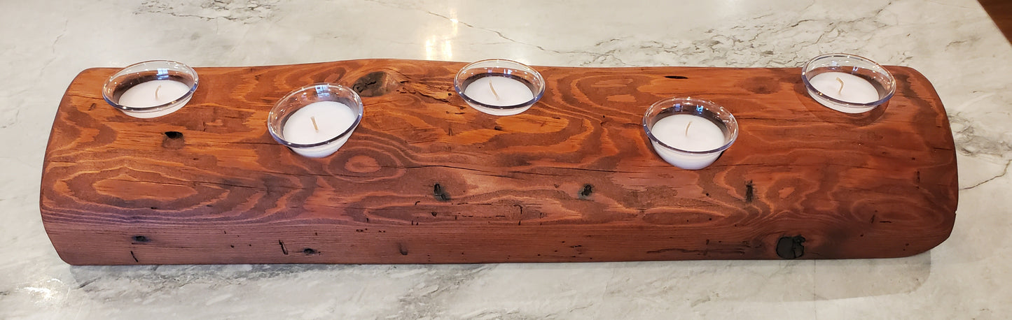 Reclaimed Heartpine Candle Holder