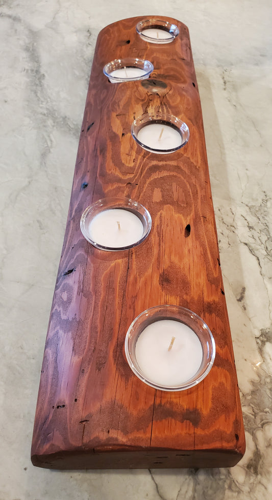 Reclaimed Heartpine Candle Holder