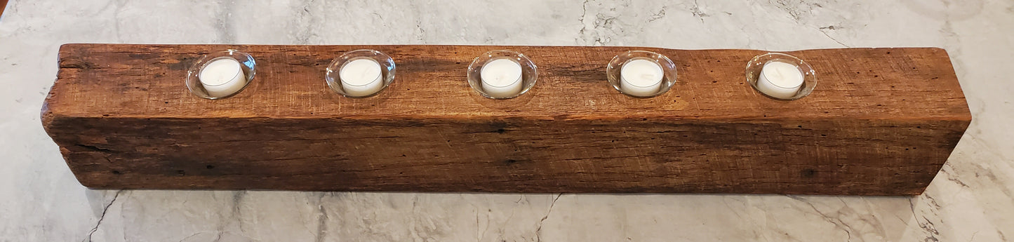 Reclaimed Oak Centerpiece Candle Holder