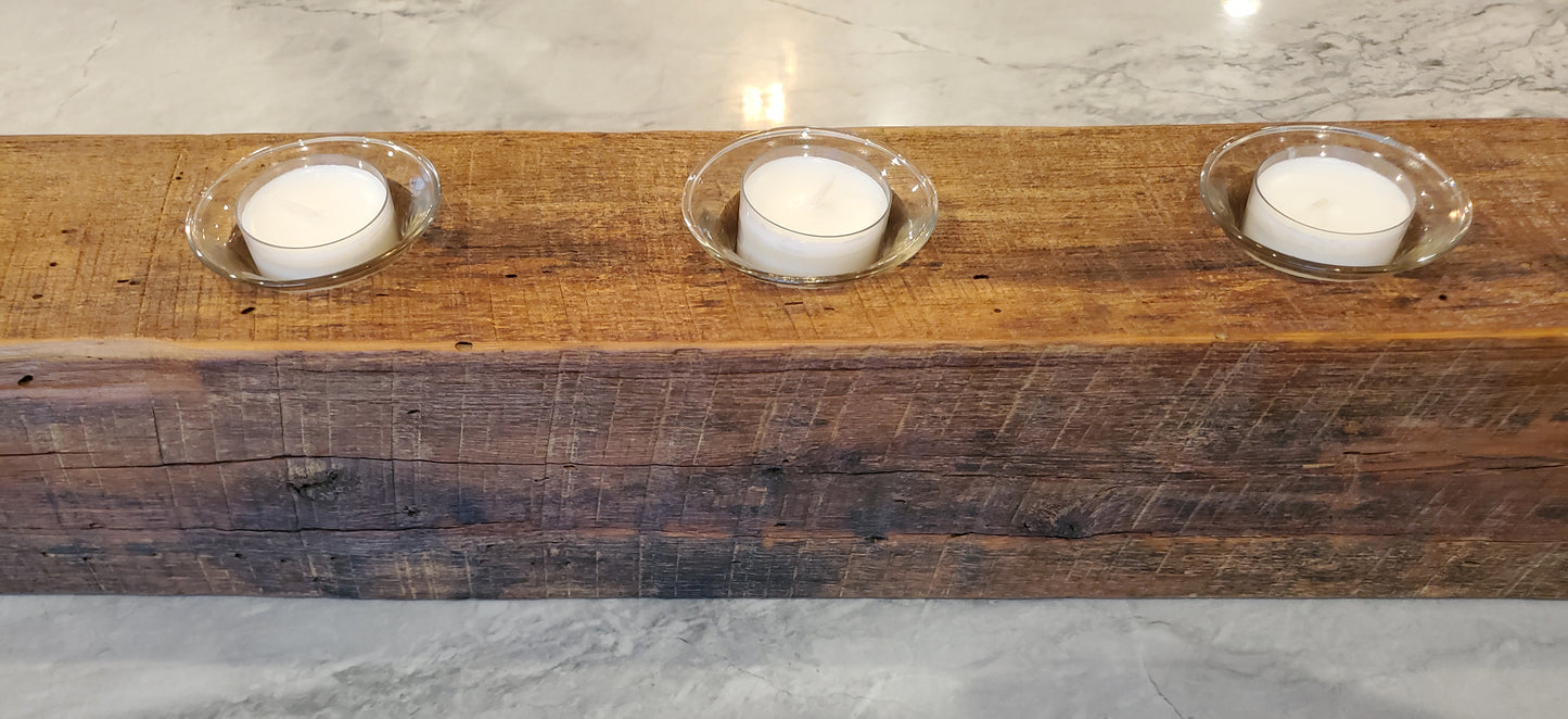 Reclaimed Oak Centerpiece Candle Holder