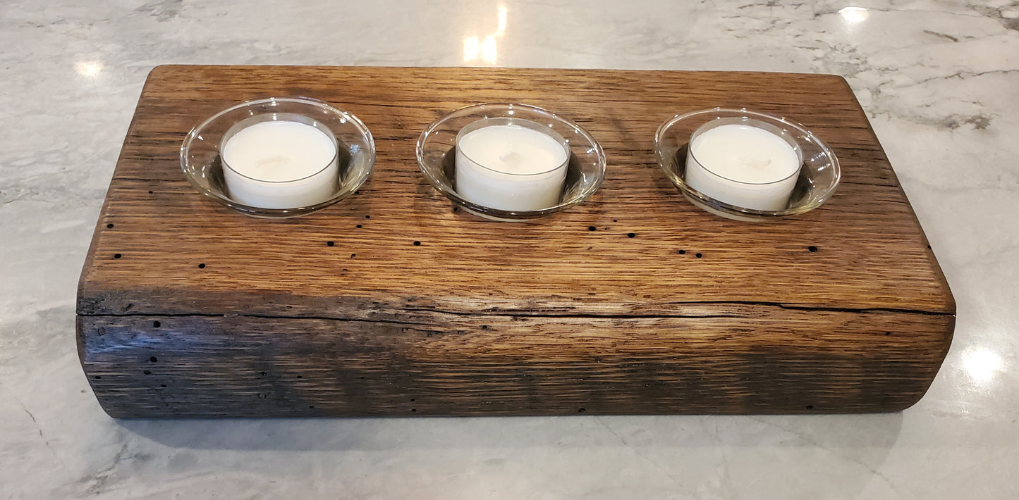 Reclaimed Oak Candle Holder