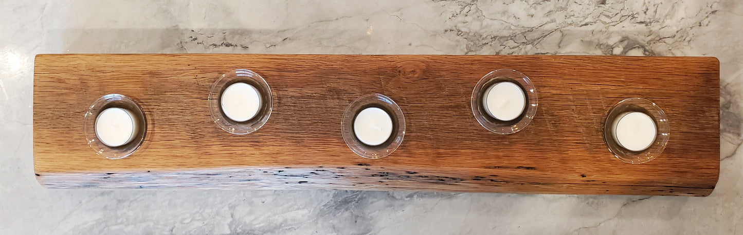 Reclaimed Oak Centerpiece Candle Holder