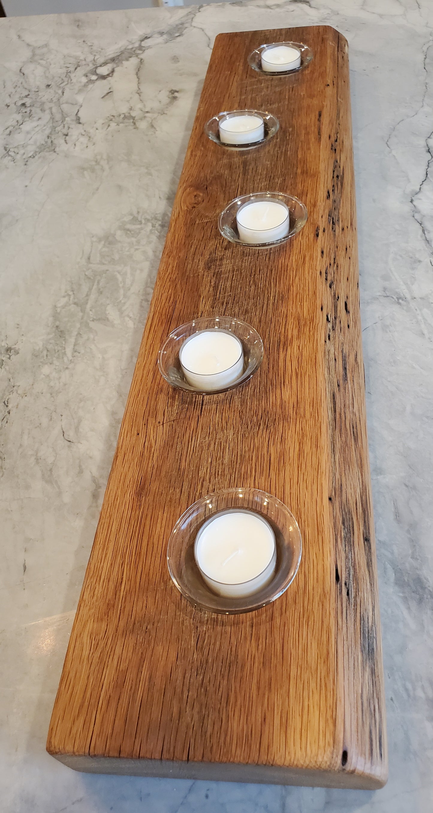 Reclaimed Oak Centerpiece Candle Holder