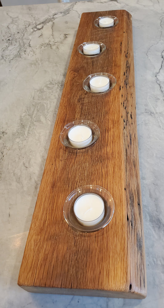 Reclaimed Oak Centerpiece Candle Holder