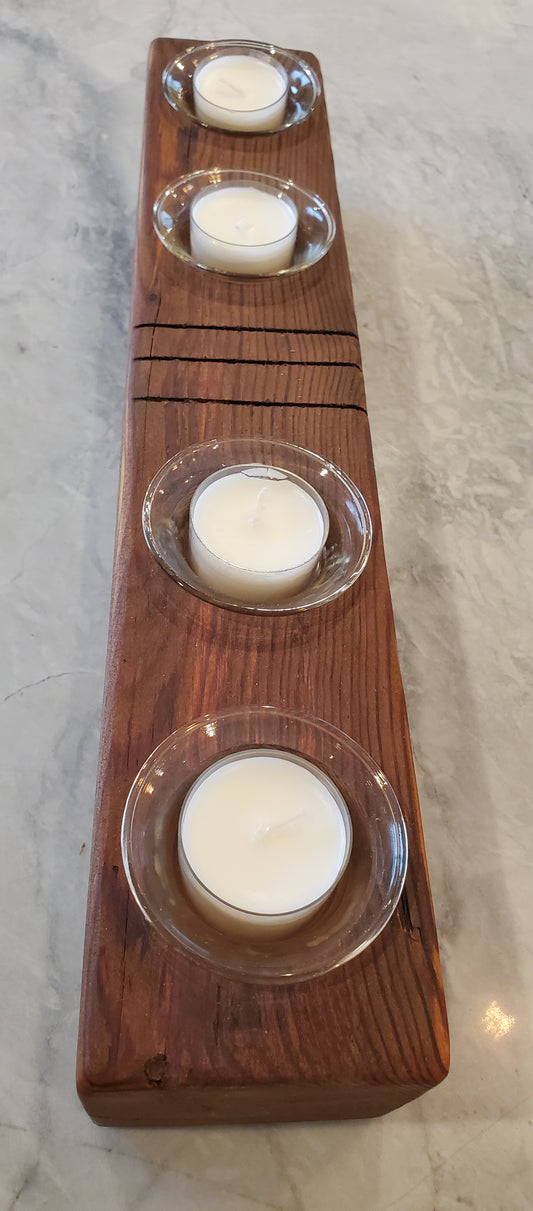 Reclaimed Heartpine Candle Holder