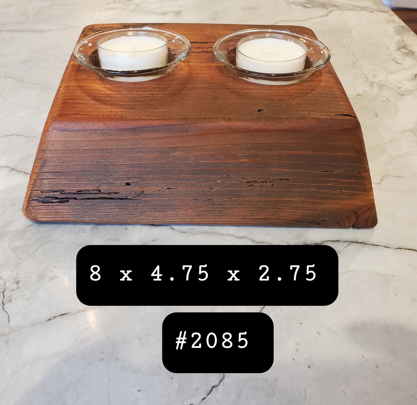 Reclaimed Heartpine Candle Holder