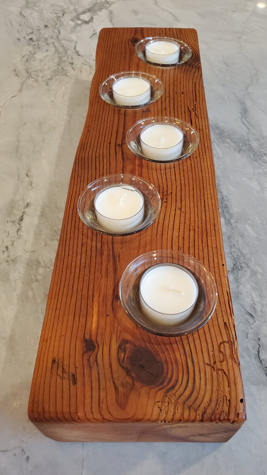 Reclaimed Heartpine Candle Holder