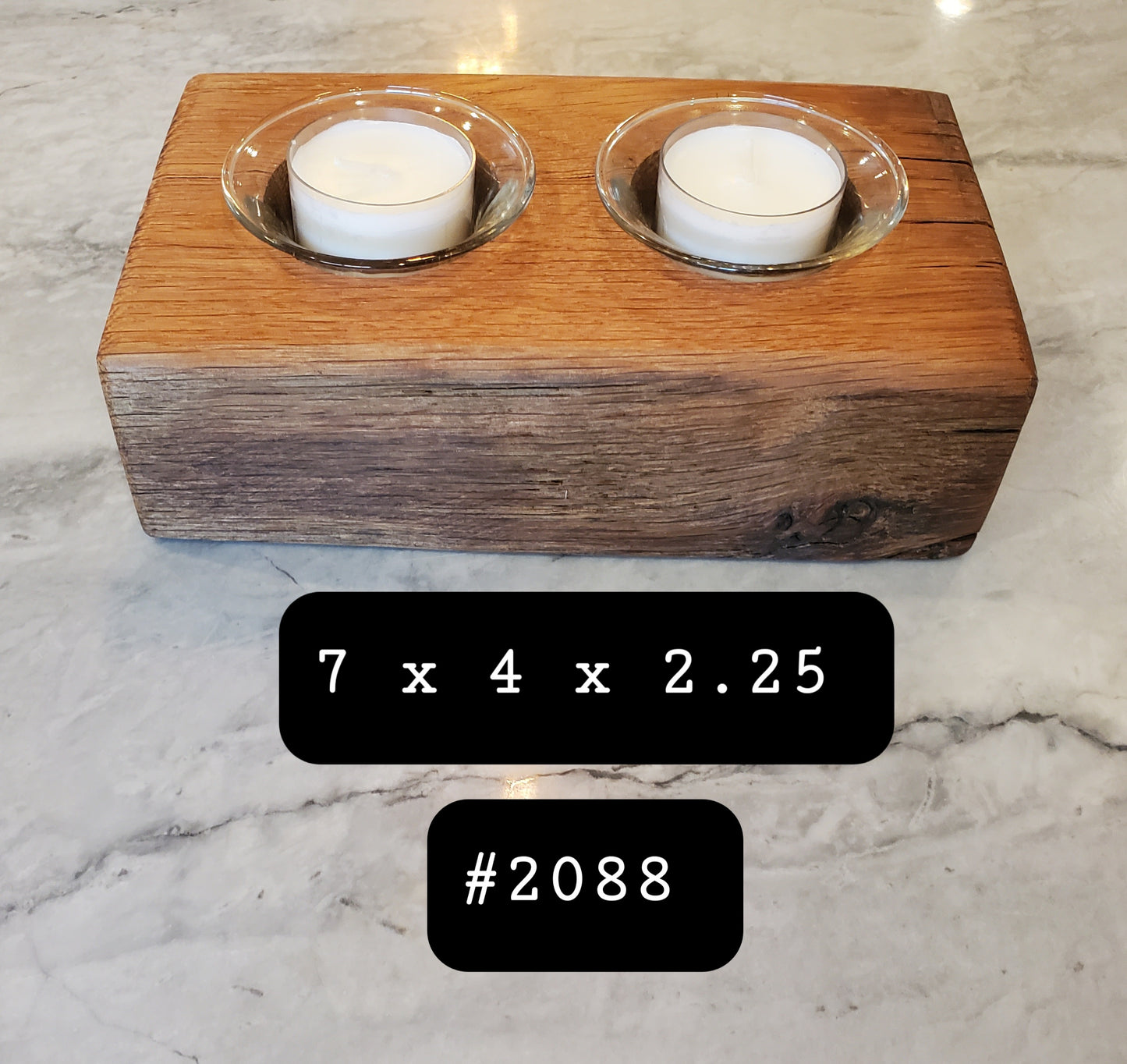 Reclaimed Oak Candle Holder