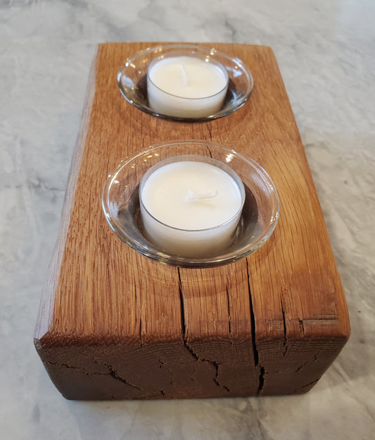 Reclaimed Oak Candle Holder