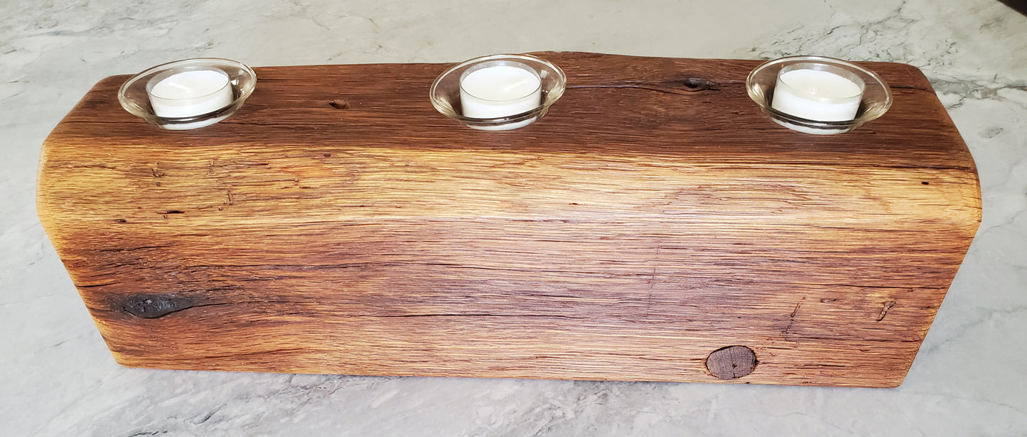 Reclaimed Oak Candle Holder