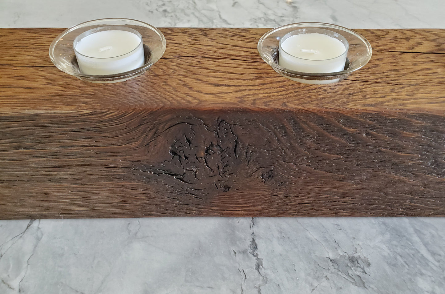 Reclaimed Oak Centerpiece Candle Holder