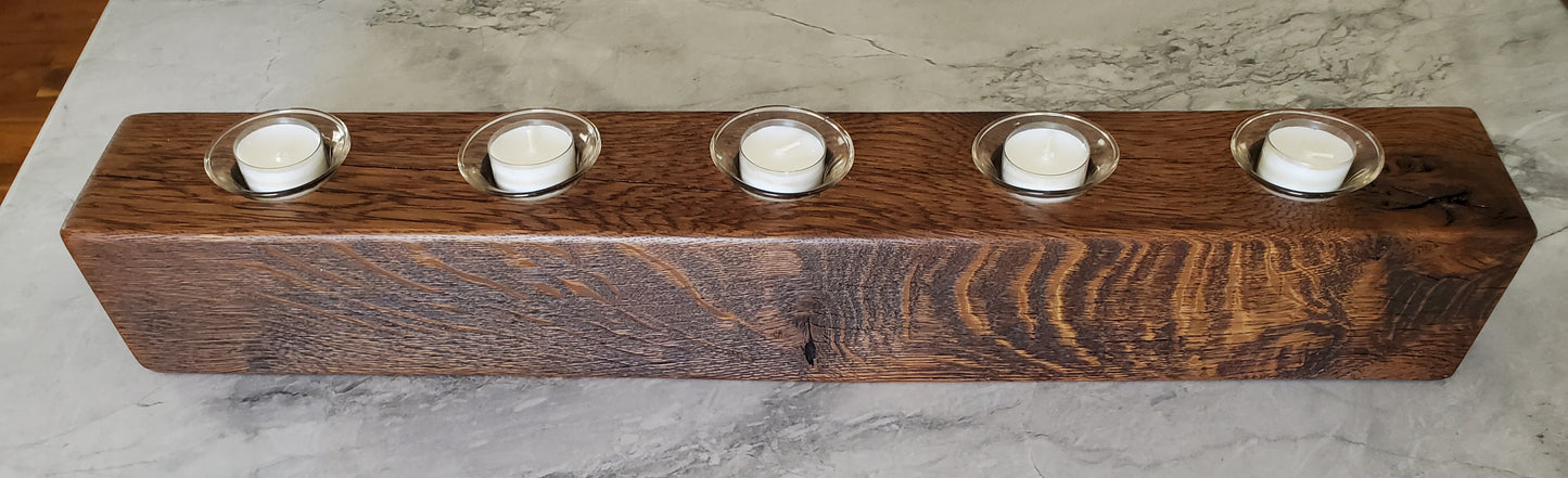 Reclaimed Oak Centerpiece Candle Holder