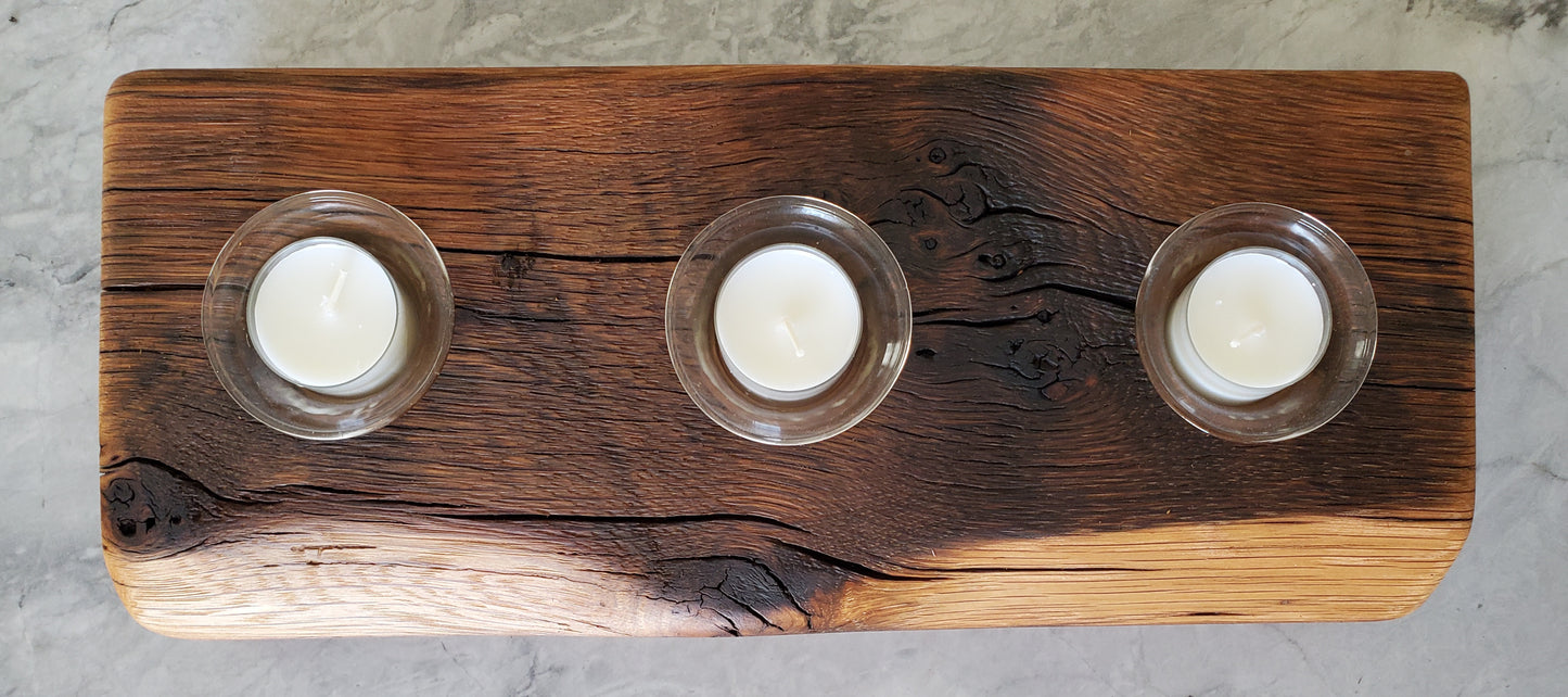 Reclaimed Oak Candle Holder